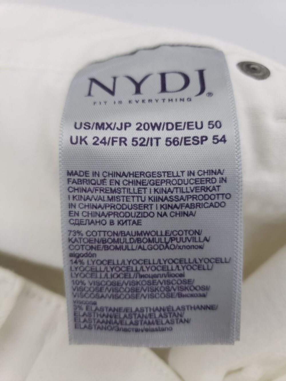 NYDJ white, plus size, barbara bootcut with liftxtuck technology jeans, size 20W - Picture 6 of 7
